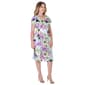 Womens 24/7 Comfort Apparel Floral V-Neck Empire Waist Dress - image 2