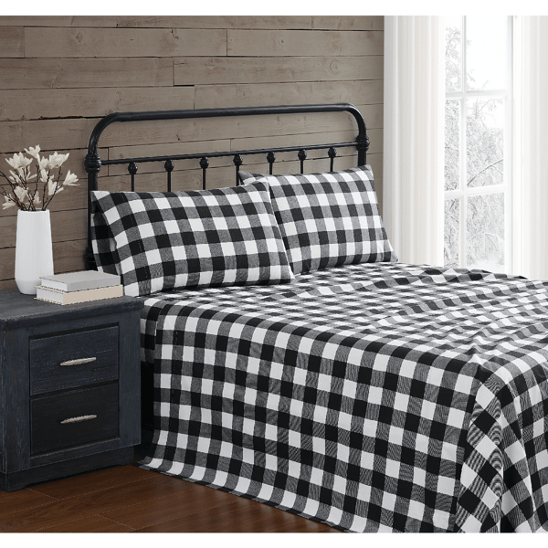 Truly Soft Buffalo Check Flannel Sheet Set
