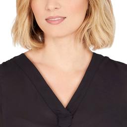 Womens Emaline Essentials  V-Neck Georgette Blouse