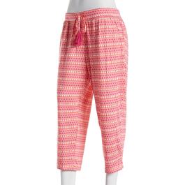 Womens Muk Luks&#40;R&#41; Zipper Stripe Tribal Capri Pajama Pants