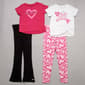 Girls (7-12) DKNY 4Pc Tee & Legging Set - image 1