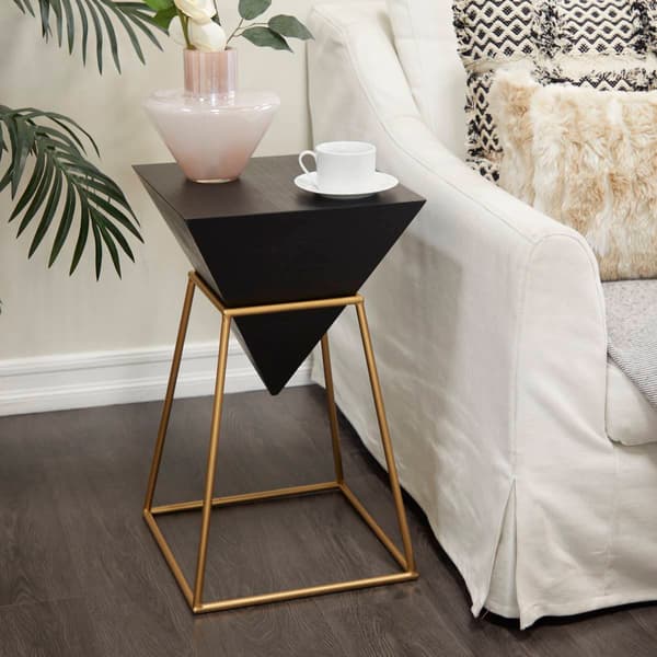 9th & Pike® Black Wood Modern Accent Table