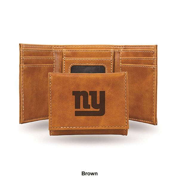 Mens NFL New York Giants Faux Leather Trifold Wallet