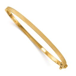 Gold Classics(tm) 14kt. Gold Textured Hinged Bangle