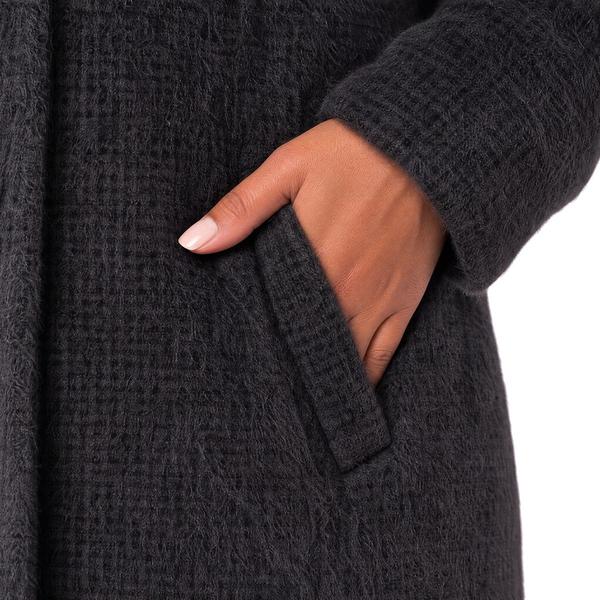 Womens Weatherproof® Charcoal Houndstooth Cozy Topper Coat