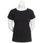 Juniors Plus Aveto Short Sleeve Crew Neck Basic Top - image 1