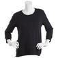 Womens Preswick &amp; Moore 3/4 Sleeve Solid Crew Neck Knit Tee - image 1