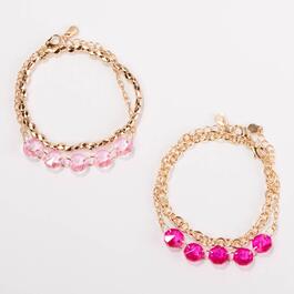 Ashley Cooper&#40;tm&#41; Faceted Beads Glass AB Stones Bracelet Set