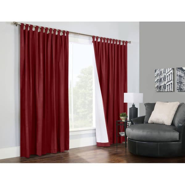 Weathermate Burgundy Tab Curtains - 160 Width - image 