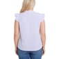 Plus Size NY Collection Ruffle Sleeve Dot Poplin Blouse - image 2