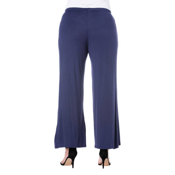 Plus Size 24/7 Comfort Apparel Solid Palazzo Pants