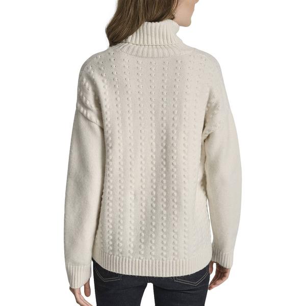 Womens DKNY Jeans Long Sleeve Turtleneck Bobble Stitch Sweater