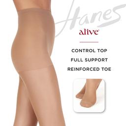 Womens Hanes® Alive Full Support Control Top Tights