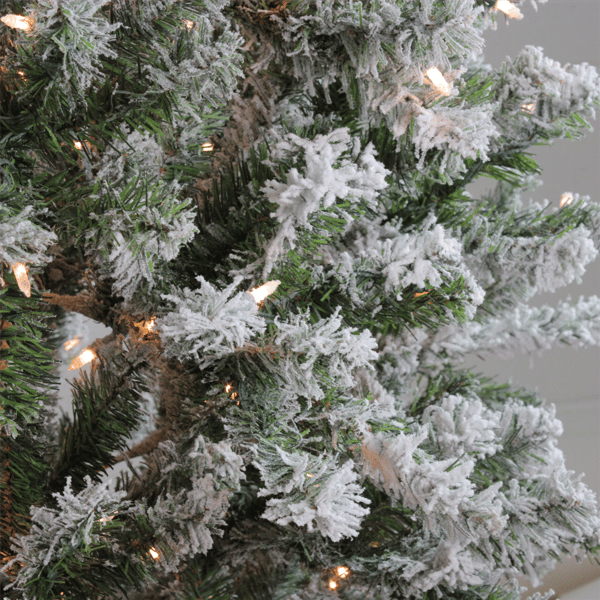 Northlight 7ft. Pre-Lit Flocked Balsam Pine Christmas Tree