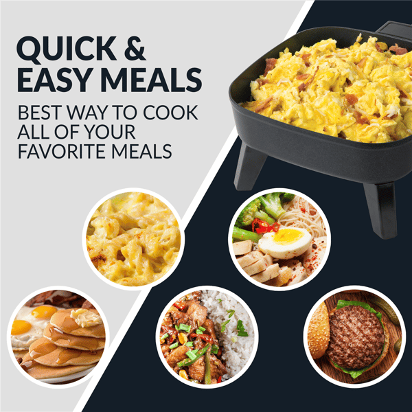 HomeCraft 7in. Electric Non-Stick Skillet