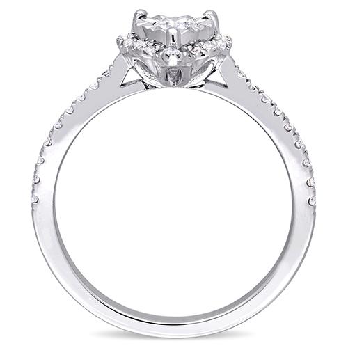 Laura Ashley® Sterling Silver 1/3ct. Diamond Heart Ring