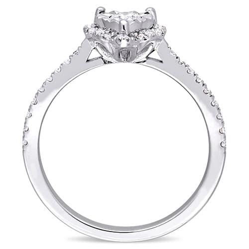 Laura Ashley® Sterling Silver 1/3ct. Diamond Heart Ring
