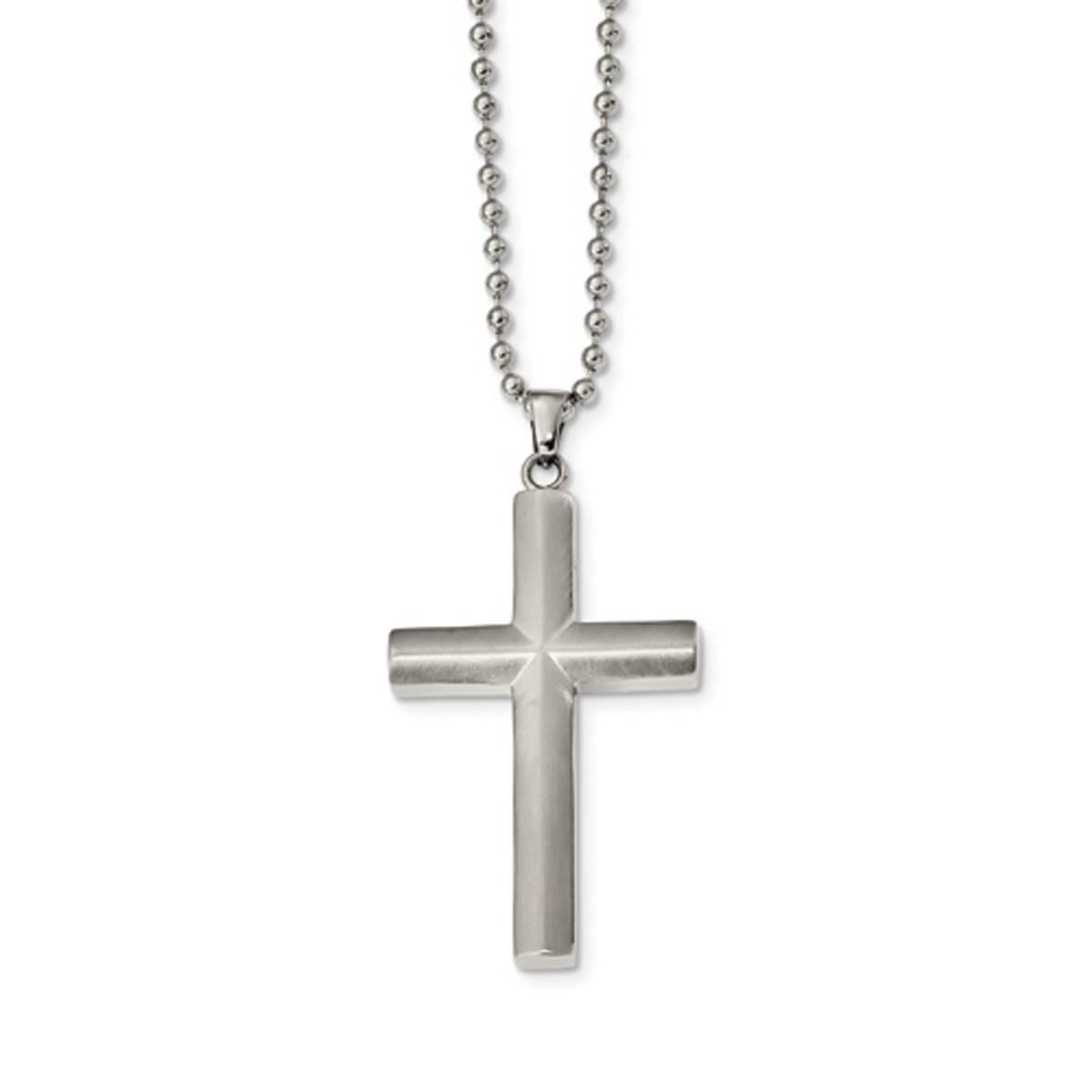 Mens Gentlemen’s Classics™ Classic Brushed Steel Cross...