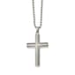 Mens Gentlemen's Classics&#40;tm&#41; Classic Brushed Steel Cross Necklace - image 1