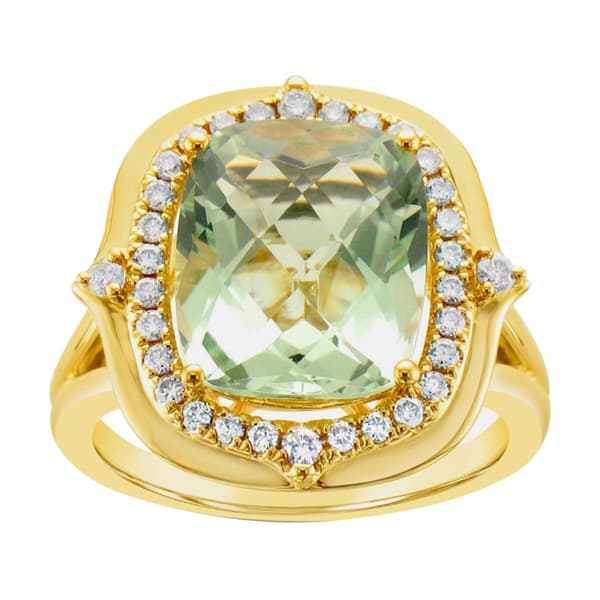 Le Vian(R) 14kt. Honey Gold(tm) Mint Julep Quartz(tm) & Diamond Ring - image 