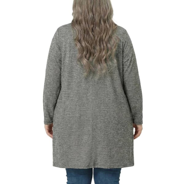 Plus Size NY Collection Long Sleeve Brushed Cardigan