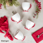 Sango Splash of Cheers 16oz. Red & White Coffee Mugs - Set of 14 - image 8