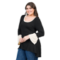 Plus Size 24/7 Comfort Apparel Bell Sleeve Hi Low Tunic Top - image 2