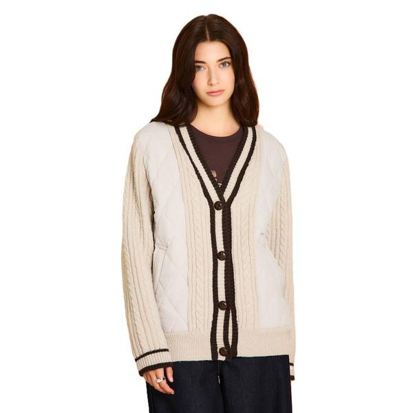 Womens CITY BLUES Quilted Button Front Cardigan