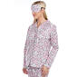 Womens White Mark 3pc. Grey Cheetah Pajama Set - image 3