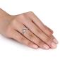 Gemstone Classics™ 10kt. White Heart Diamond Halo Ring - image 2