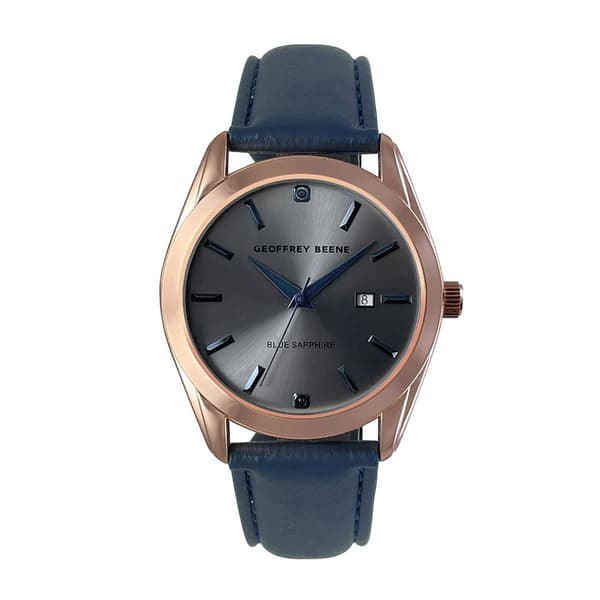 Mens Geoffrey Beene&#40;R&#41; Blue/Gunmetal Strap Watch - GBB0008RG - image 