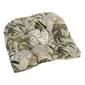 Jordan Manufacturing Wicker Chair Cushion - Beige/Green Leaves - image 1