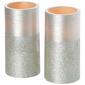 Mikasa&#40;R&#41; 3x6 Glitter Flameless LED Pillar Candles - Set of 2 - image 1