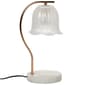 Luze Clarabell Marble Base w/ Frosted Glass White Shade Candle Wa - image 1