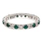 Pure Fire 14kt. White Gold Lab Created Alexandrite Eternity Band - image 3