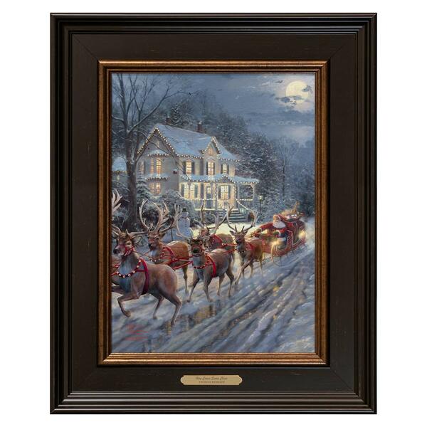 Thomas Kinkade Studios Here Comes Santa Claus Classic Print - image 