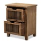 Baxton Studio Clement 2 Drawer Wood Spindle Nightstand - image 2