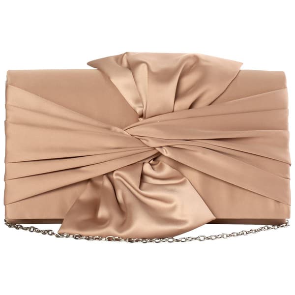 Sasha Satin Flap Clutch with Chain