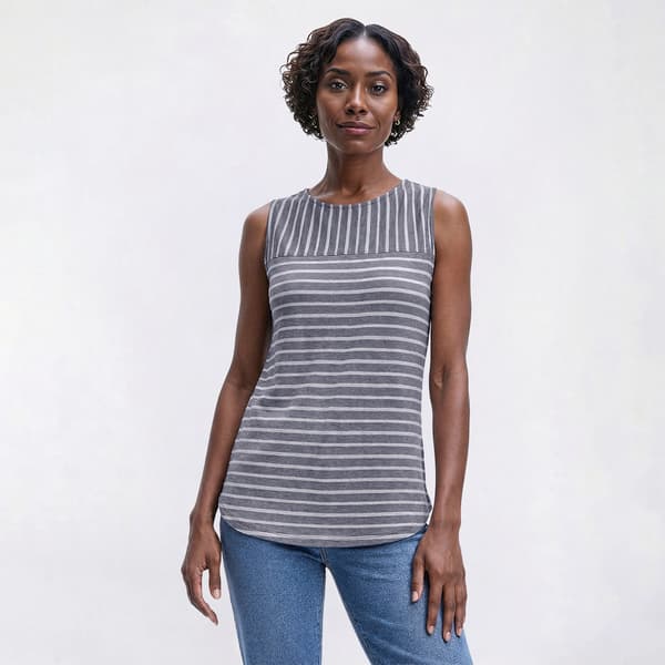 Petite Hasting & Smith Textured Stripe Tank Top