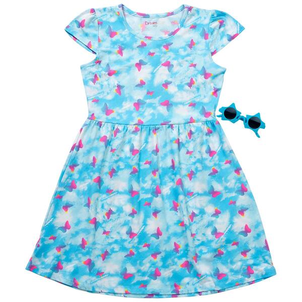 Girls &#40;7-16&#41; Dream Star Short Sleeve Yummy Butterfly Cloud Dress - image 