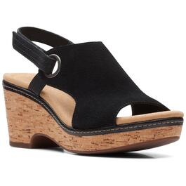 Womens Clarks(R) Collections Giselle Sea Wedge Sandals