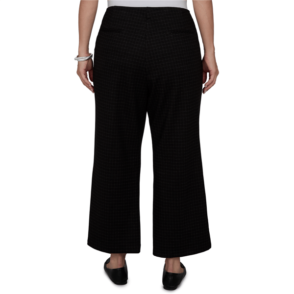 Plus Size Emaline Country Code Plaid Kick Flare Pull On Pants