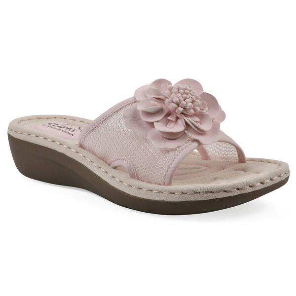 Womens Cliffs by White Mountain Chill Floral Wedge Sandals - image 