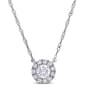 White Gold 3/8ctw Lab Grown Diamond Necklace - image 1