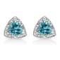 Haus of Brilliance Blue Topaz Diamond Stud Earrings - image 1