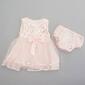 Baby Girl &#40;3-24M&#41; Rare Editions Basket Weave Faux Pearl Dress - image 1