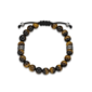 Mens Lynx Stainless Steel Bracelet with Tiger Eye Beads - image 4