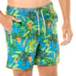 Mens Hawaiian Authentics Island Post Card Swim Trunks - Azure - image 1