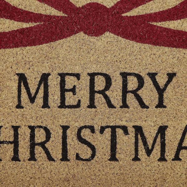 VCNY Home Merry Christmas Bow Outdoor Coir Doormat