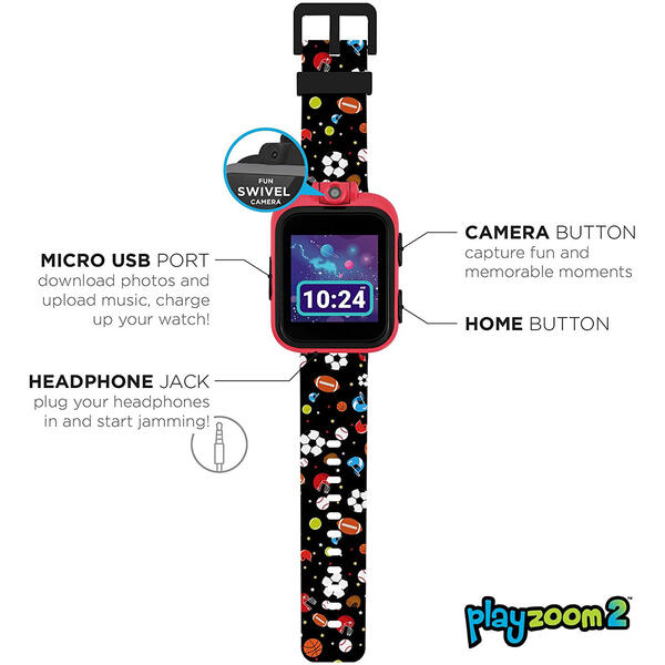 Kids iTouch Black PlayZoom 2 Sports Watch - 03517M-42-1-BLT